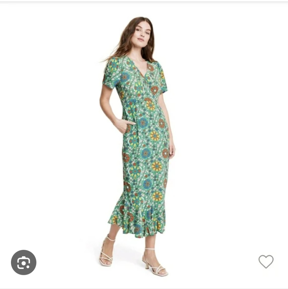Rhode Green Floral Dress